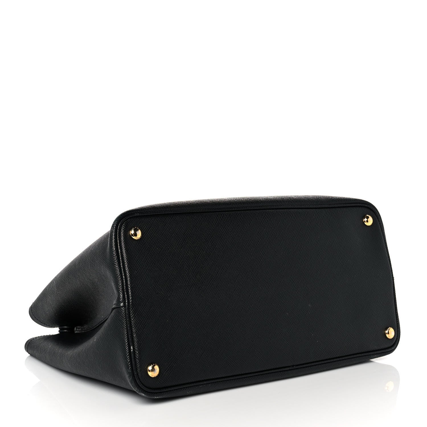 Prada Saffiano Cuir Medium Double Bag Black Fuoco 4 of 9