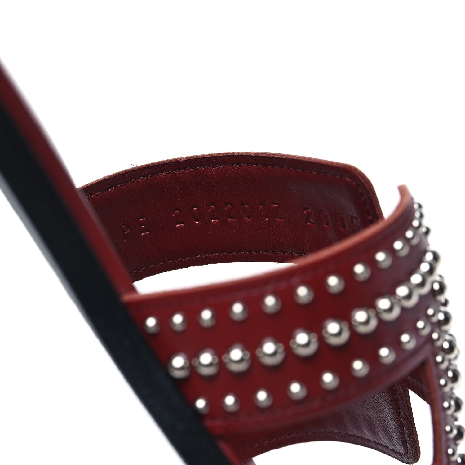 Hermes Calfskin Studded Oran Sandals 36.5 Rouge Tomette 8 of 8