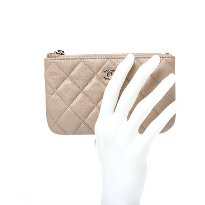 Chanel Caviar Quilted Small Cosmetic Case Beige 2 of 8