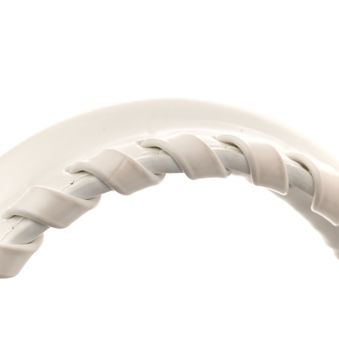 Semi Shiny Calfskin Crocodile Embossed Neo Classic Silver Hardware Mini City White