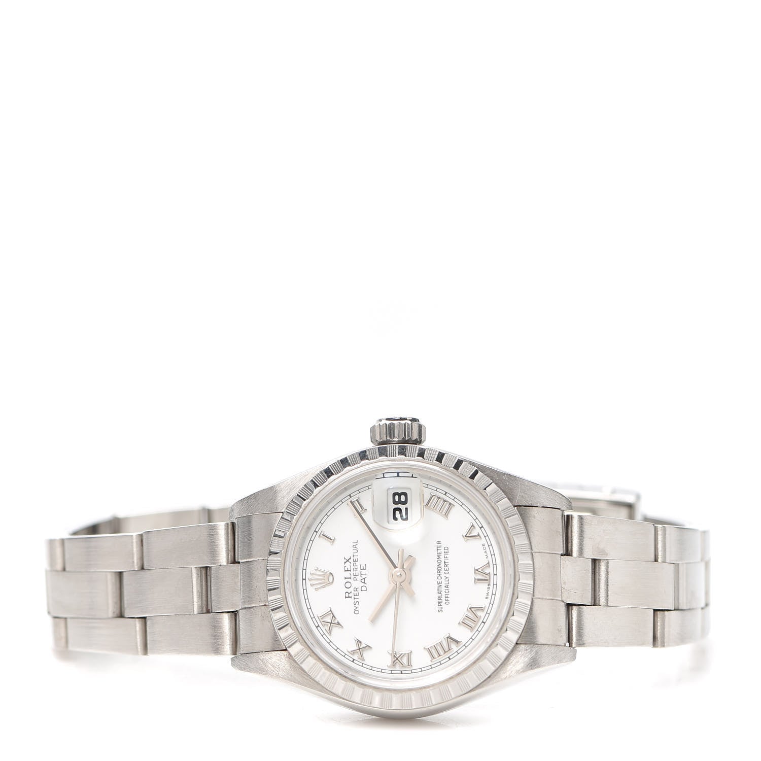 Rolex Stainless Steel 26mm Oyster Perpetual Date Watch White Roman 79190 2 of 6