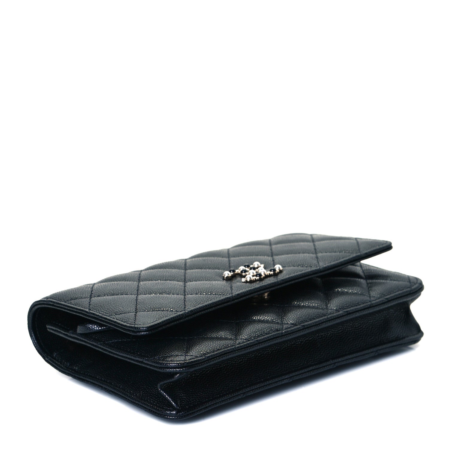 Chanel Caviar Quilted Coco Candy Wallet On Chain WOC Black 3 of 8