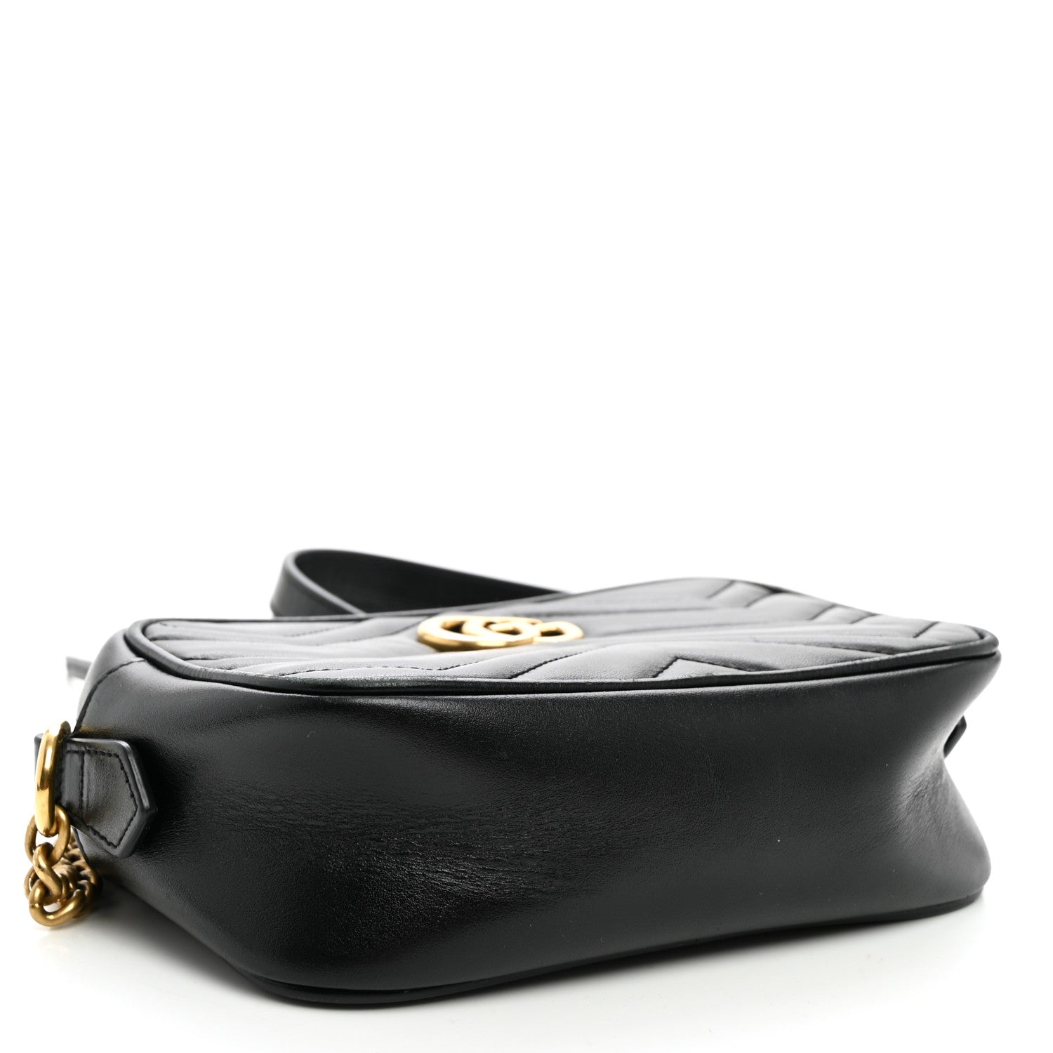 Gucci Calfskin Matelasse Mini GG Marmont Camera Bag Black 4 of 10