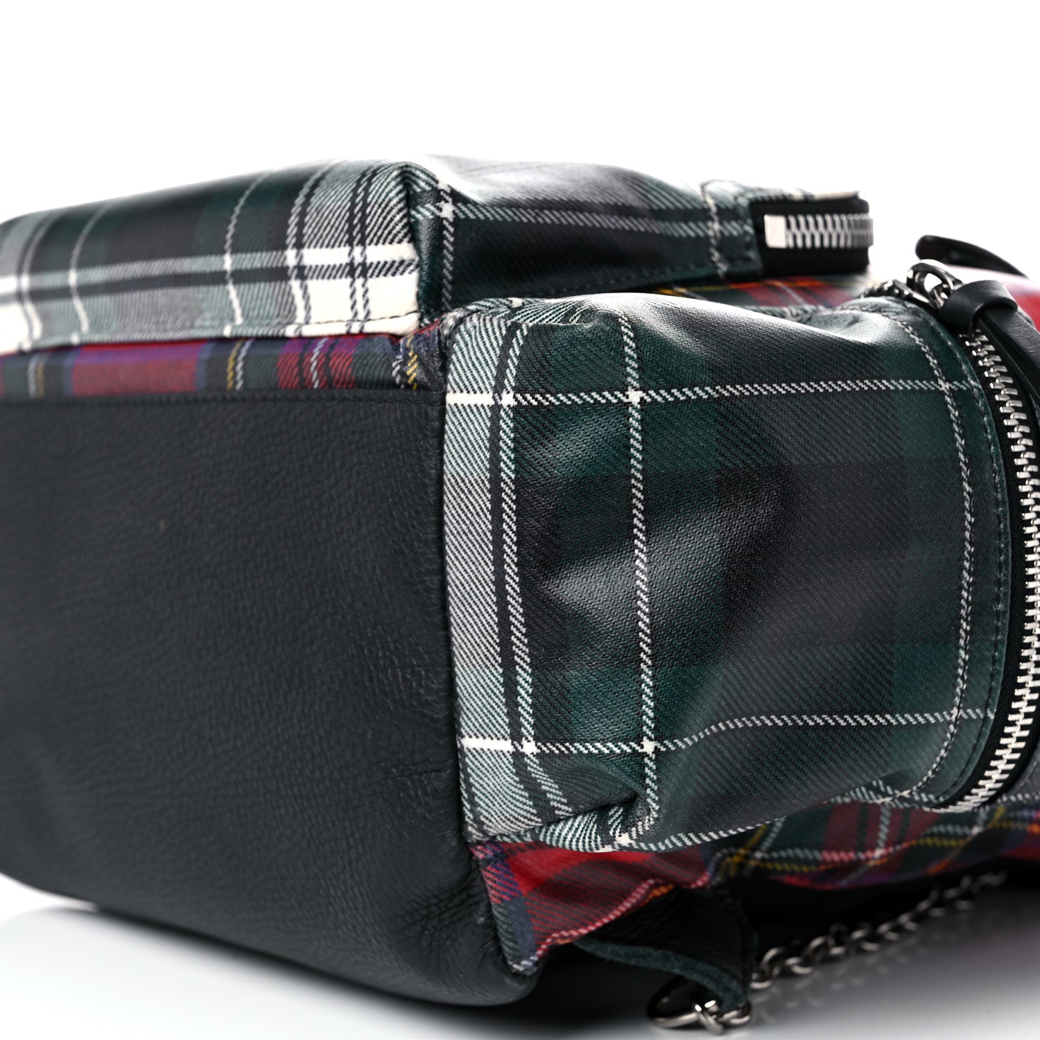 Burberry Laminated Tartan Patchwork Medium Rucksack Backpack Military Red 9 of 18