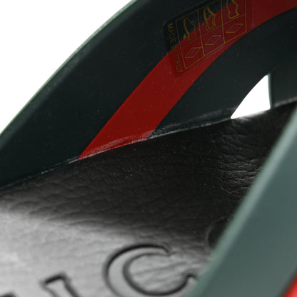 Gucci Rubber Web Womens Criss Cross Slide Sandals 40 Green Red 10 of 10