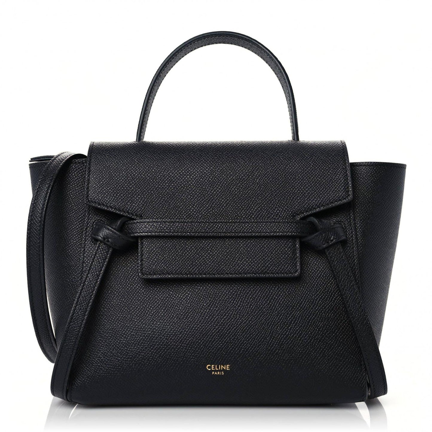 Grained Calfskin Nano Belt Bag Black