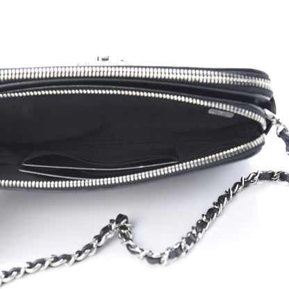 Chanel Caviar Quilted Small Vintage Mademoiselle Clutch With Chain Black 7 of 15