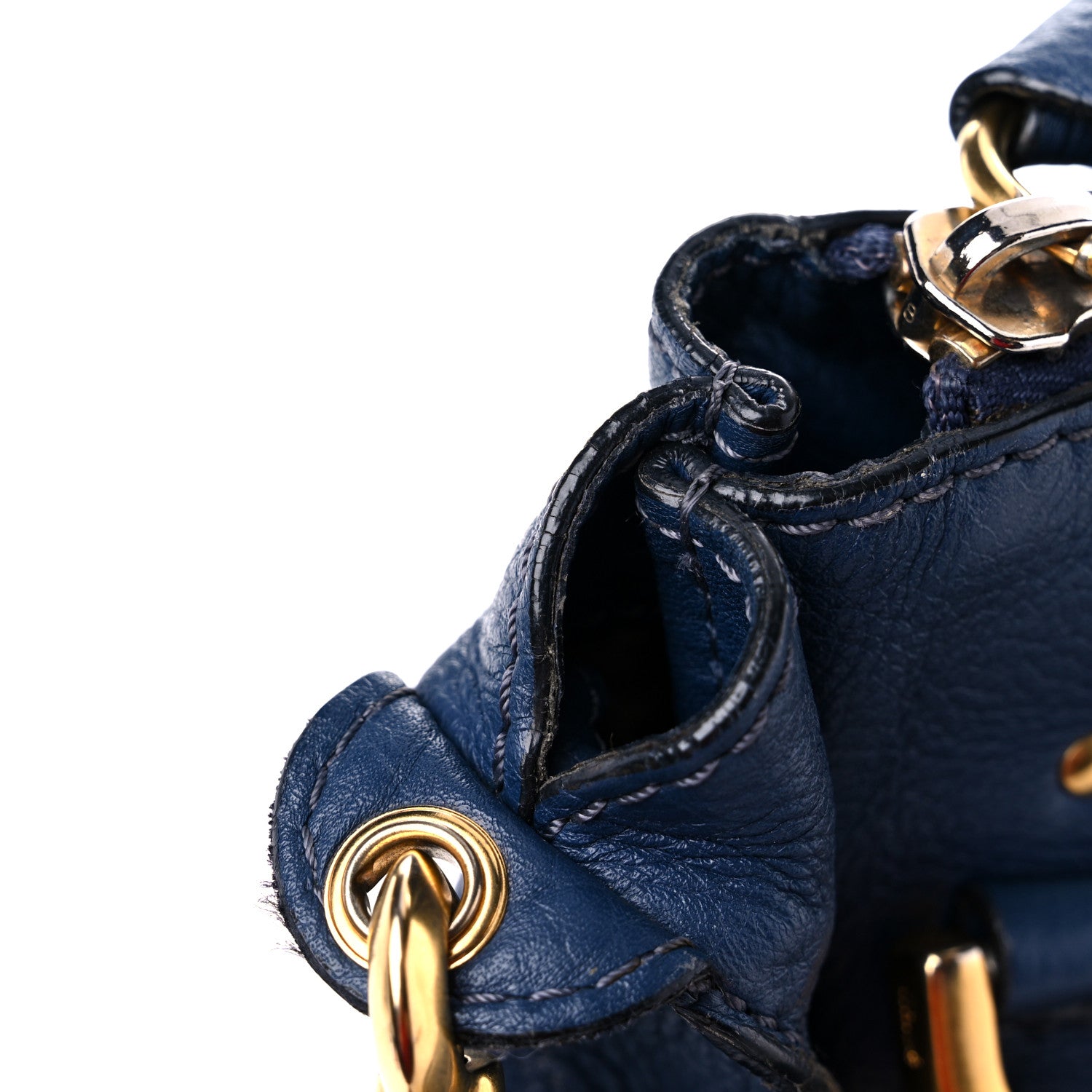 Chloe Calfskin Medium Marcie Satchel Royal Navy 12 of 19