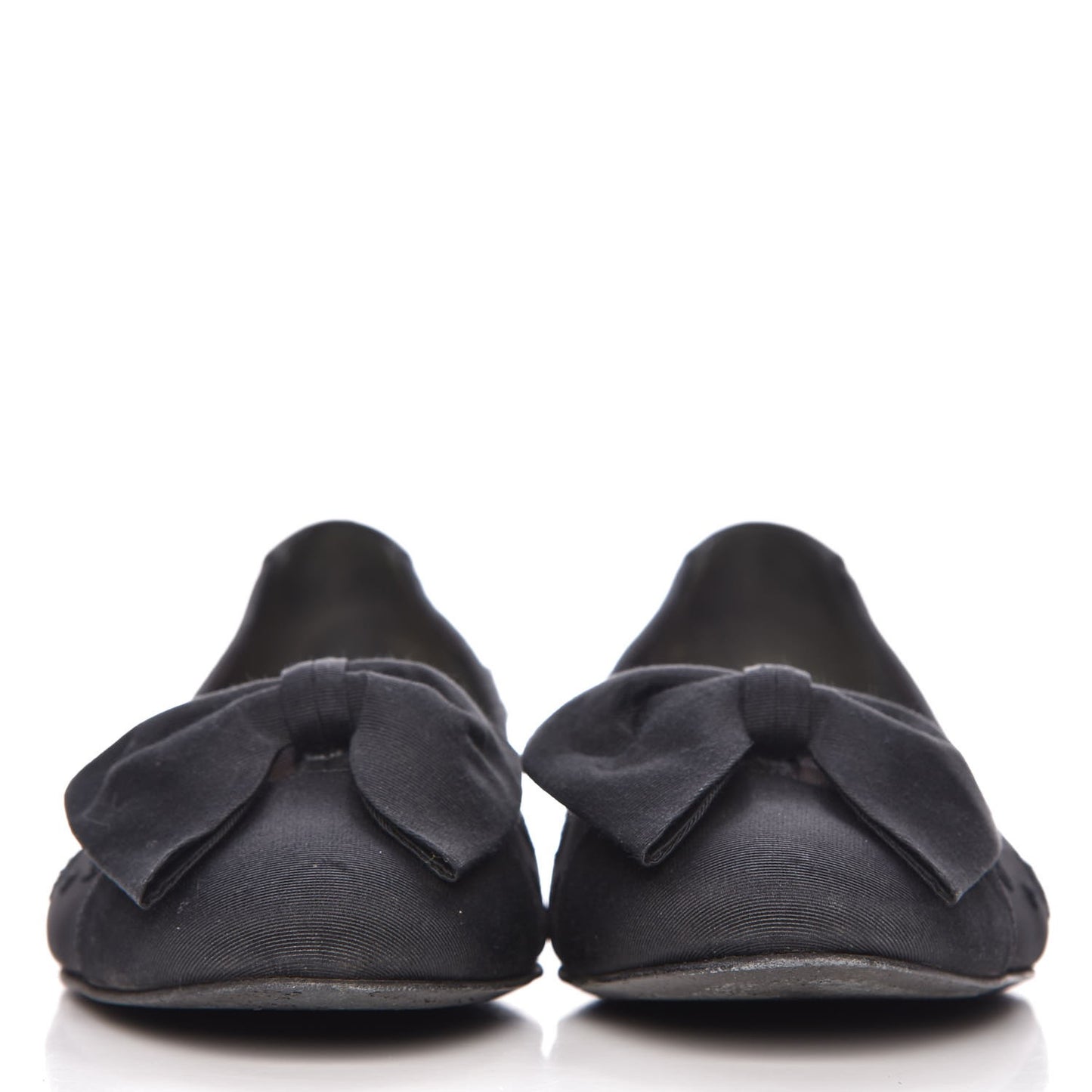 Mesh Grosgrain Bow CC Ballet Flats 40 Black
