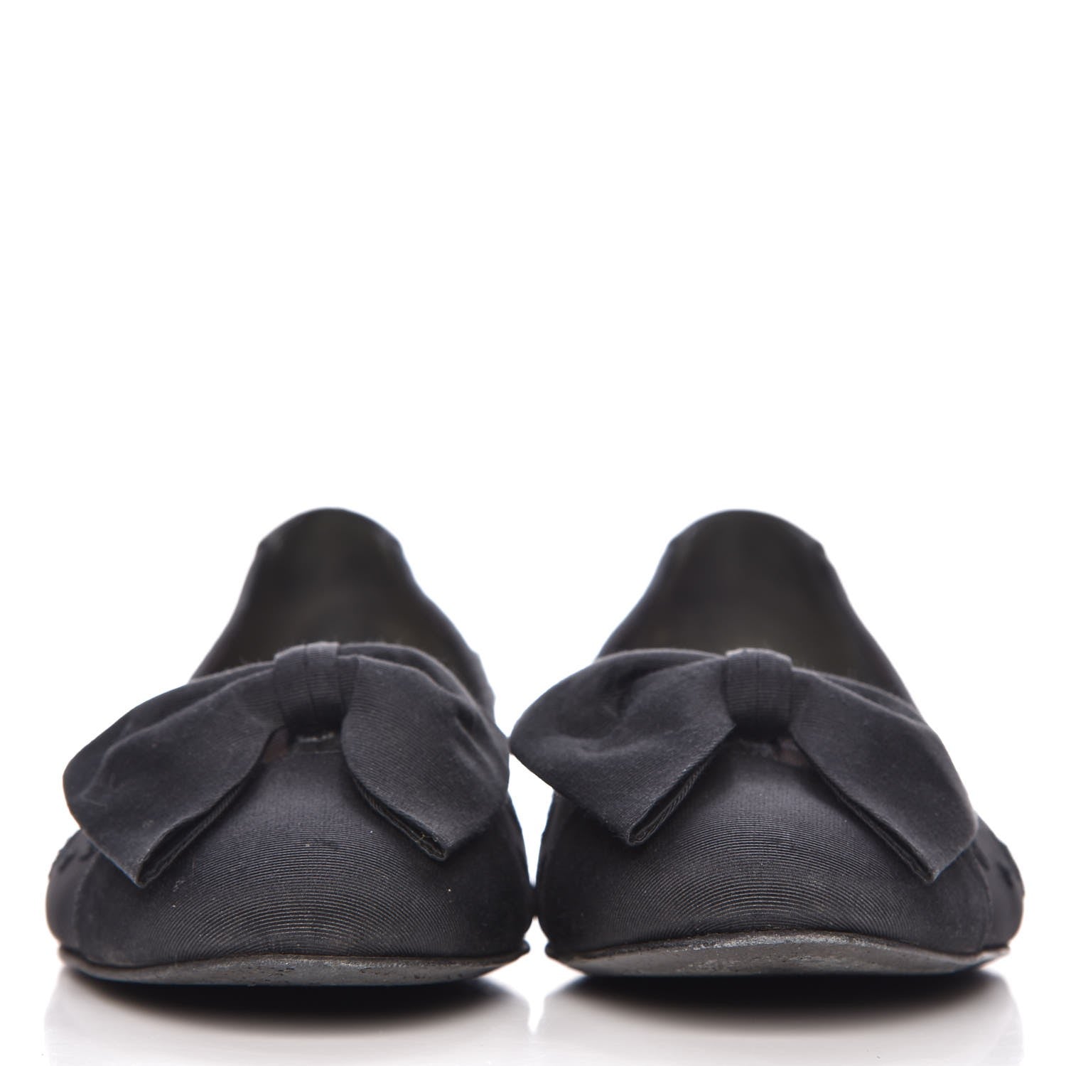 Chanel Mesh Grosgrain Bow CC Ballet Flats 40 Black 2 of 9