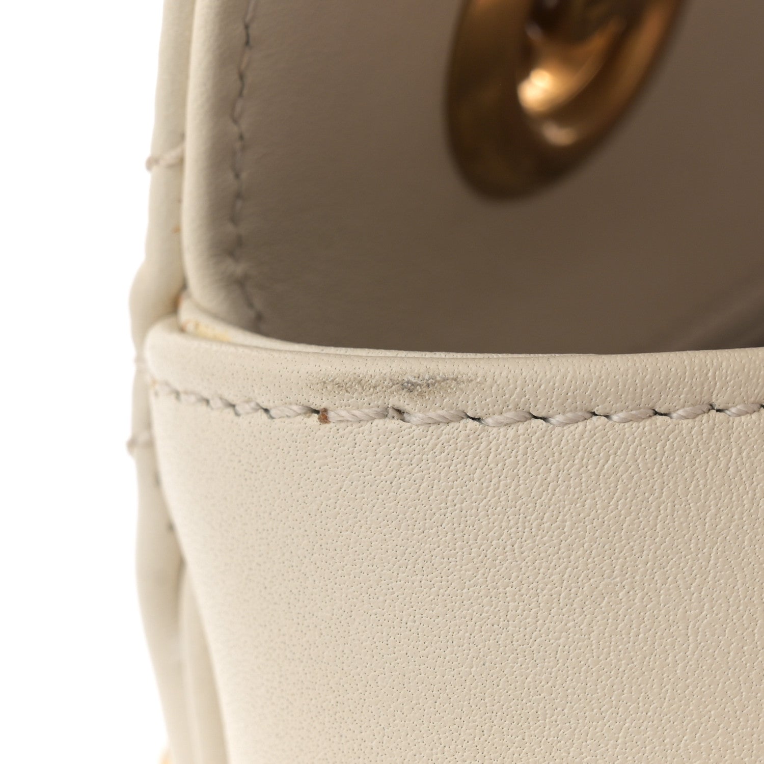 Gucci Calfskin Matelasse Small GG Marmont Shoulder Bag White 12 of 13