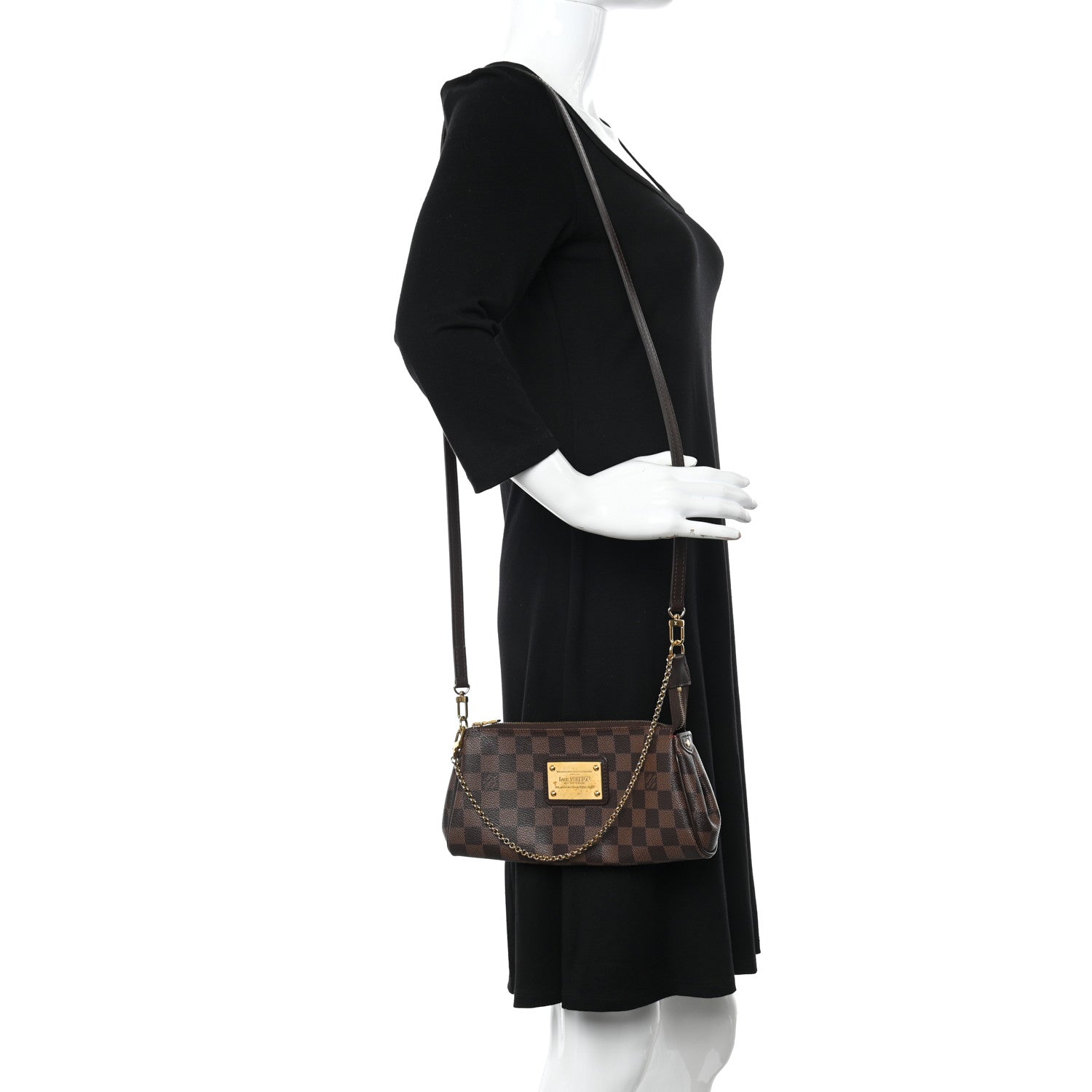 Louis Vuitton Damier Ebene Eva Clutch 2 of 10