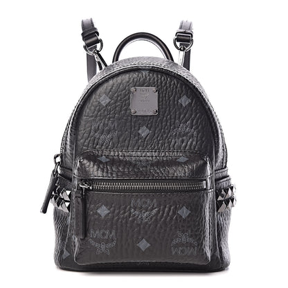MCM Visetos Side Stud X-Mini Stark Bebe Boo Backpack Black 1 of 10