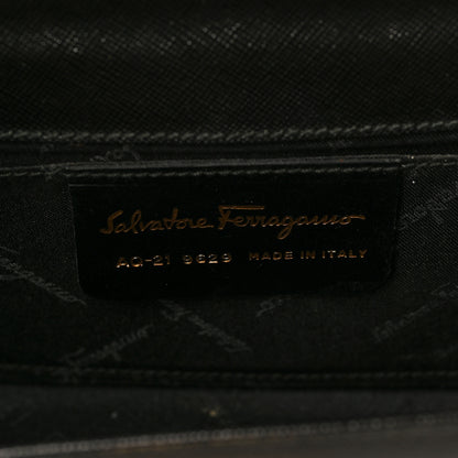 Salvatore Ferragamo Calfskin Gancini Chain Crossbody Black 6 of 8