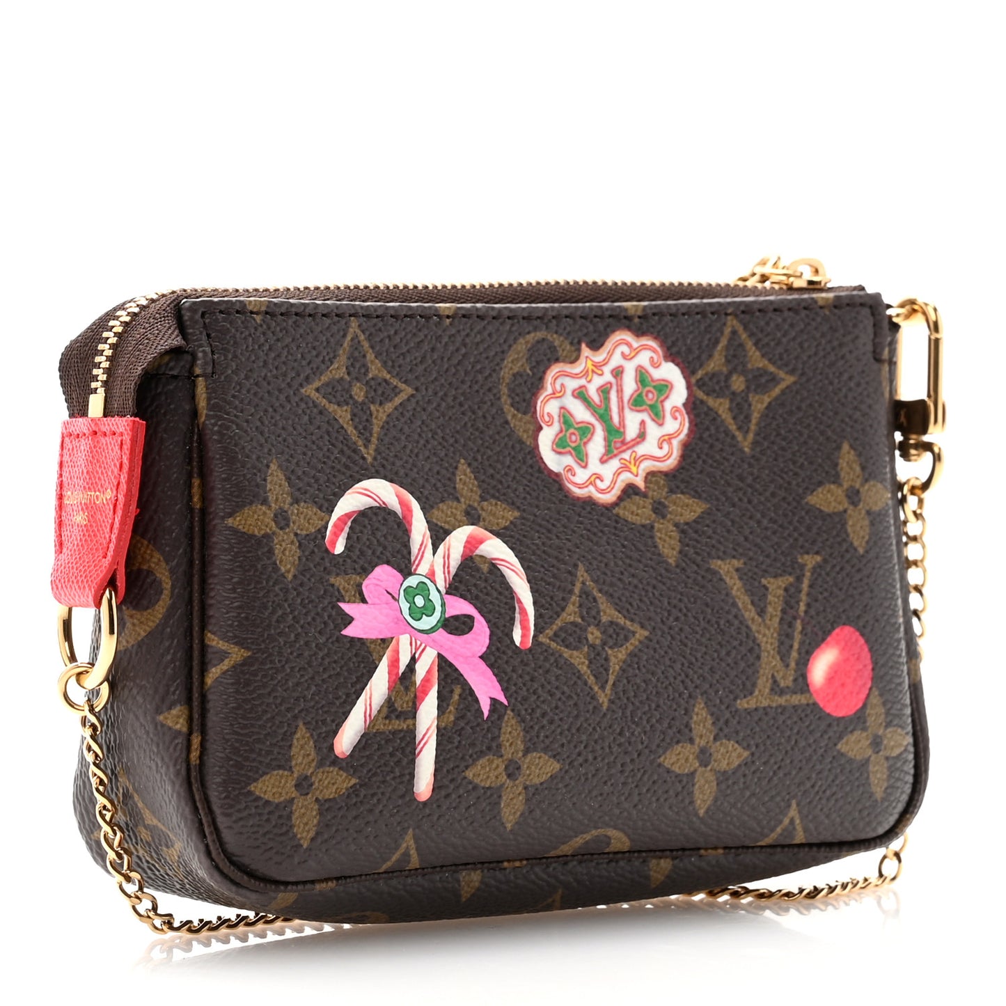 Monogram Animation Candy Factory Mini Pochette Accessories Candy Red