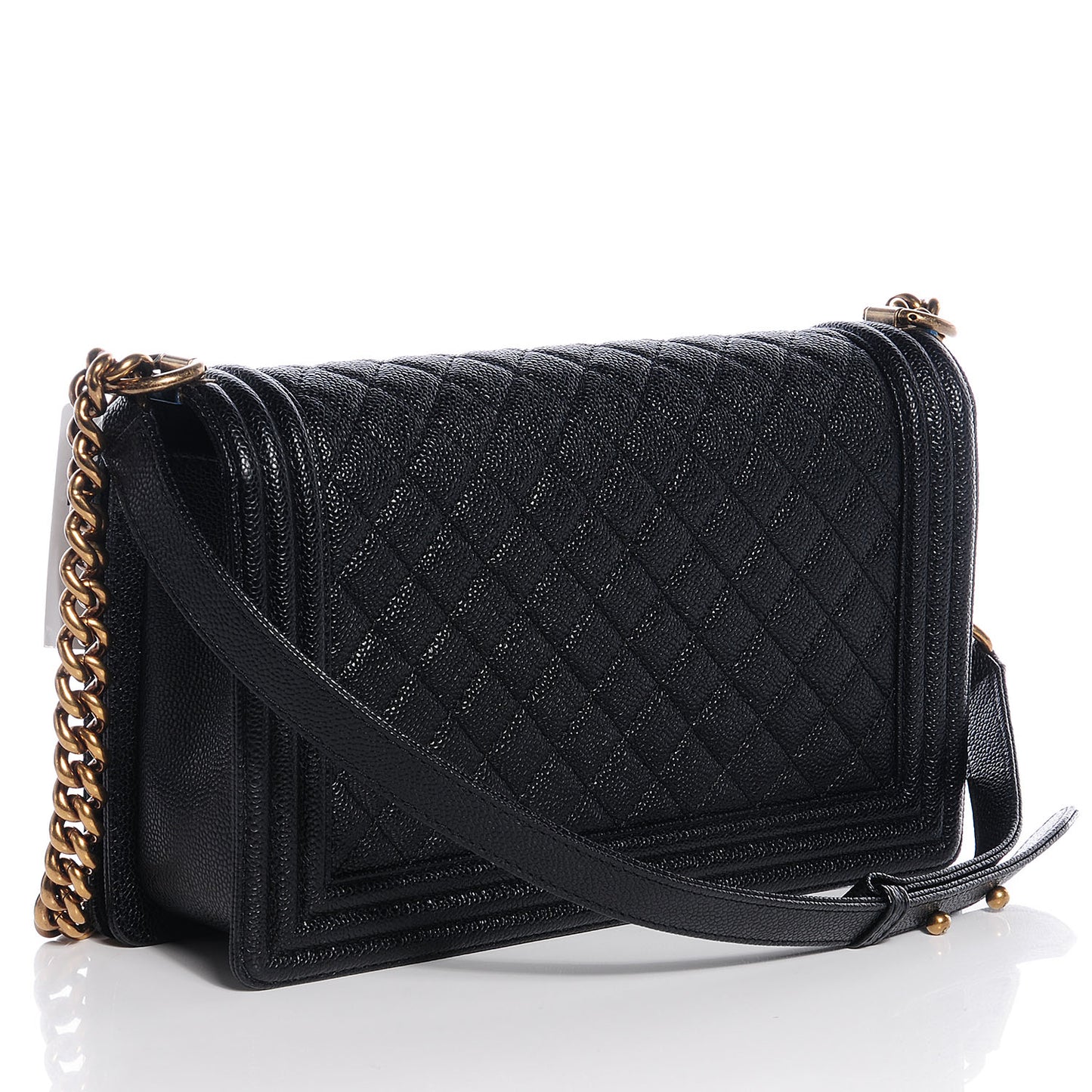 Caviar Medium Boy Flap Bag Black