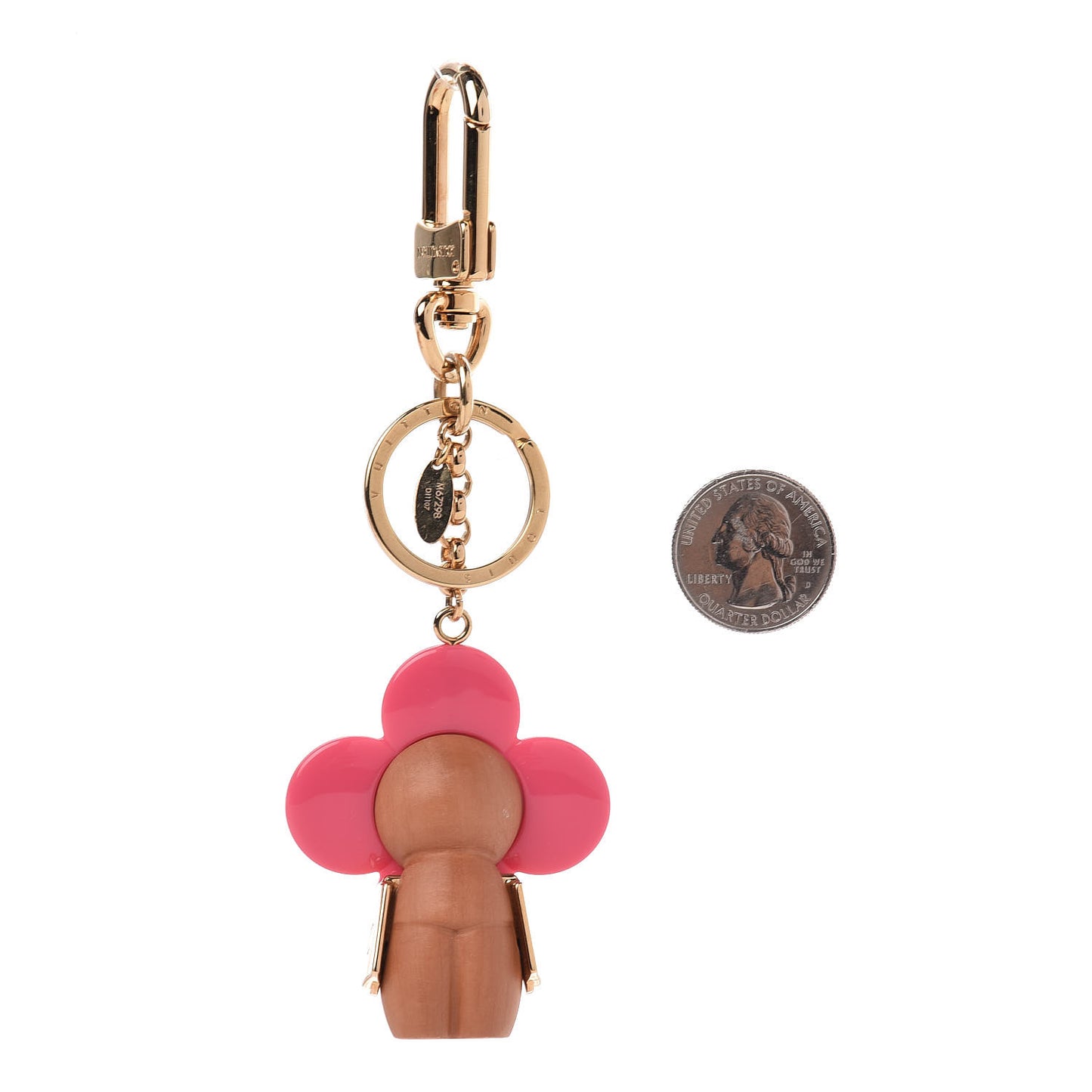 Resin Wood Vivienne Bag Charm Pink