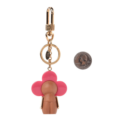 Louis Vuitton Resin Wood Vivienne Bag Charm Pink 2 of 3