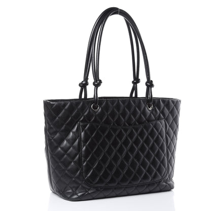 Chanel Calfskin Quilted Large Cambon Tote Black 3 of 18