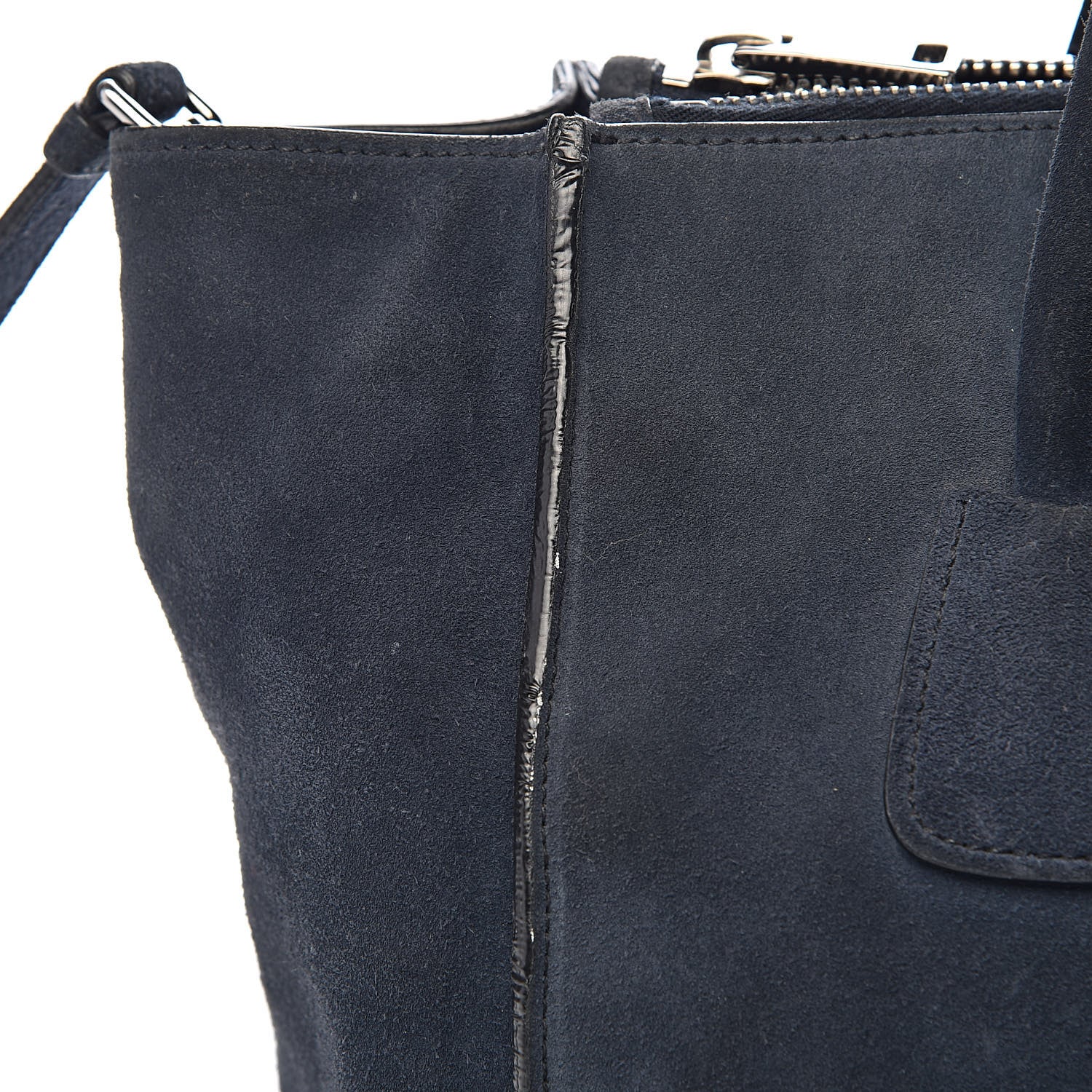 Prada Suede Scamosciato Twin Pocket Tote Oltremare 15 of 21