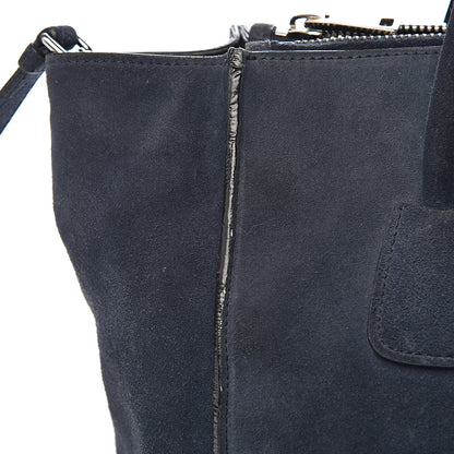 Prada Suede Scamosciato Twin Pocket Tote Oltremare 15 of 21