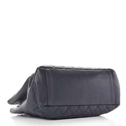 Chanel Caviar Quilted Grand Shopping Tote GST Navy Blue 4 of 18