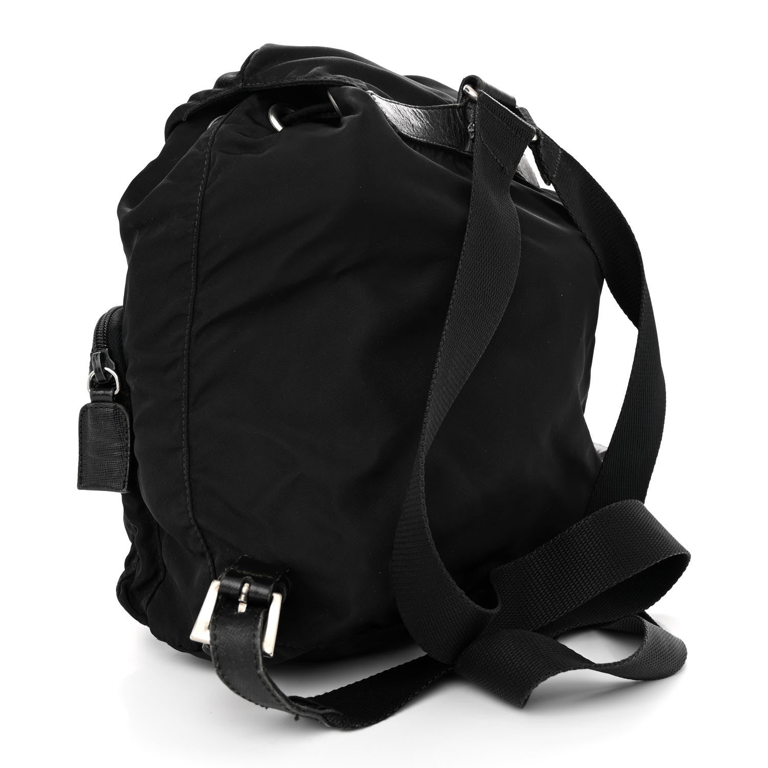 Prada Tessuto Nylon Saffiano Small Backpack Black 3 of 13