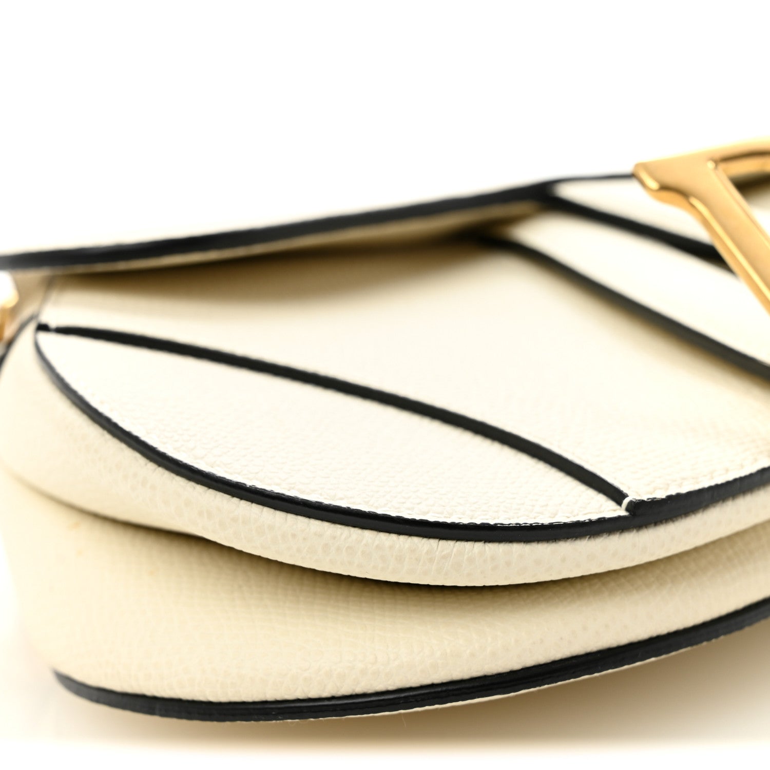 Christian Dior Grained Calfskin Mini Saddle Bag White 9 of 10