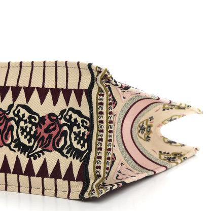 Christian Dior Canvas Embroidered Geometric Book Tote Multicolor 9 of 9