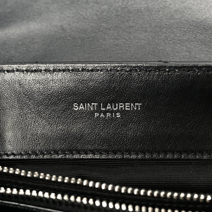 Saint Laurent Calfskin Y Quilted Monogram Small Loulou Chain Satchel Black 6 of 11