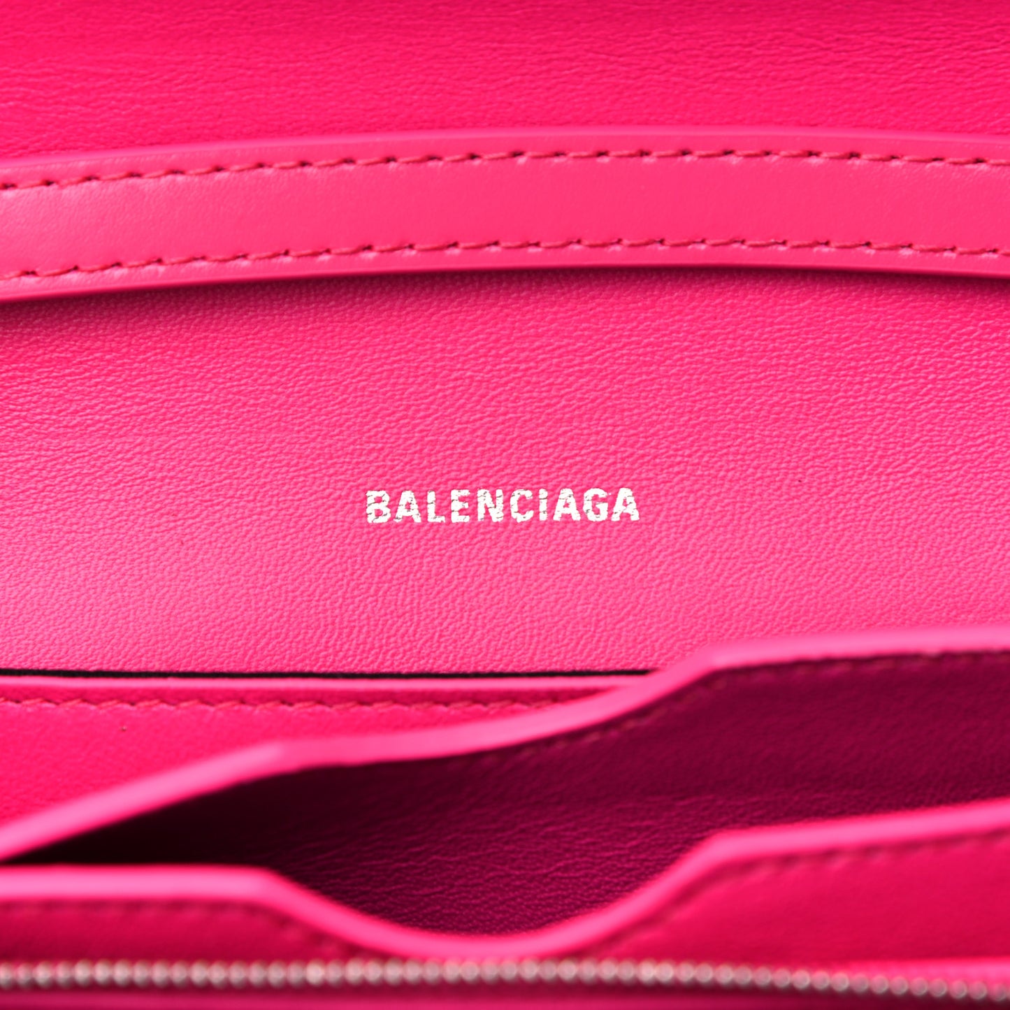 Shiny Box Calfskin Small B Bag Acid Fuchsia