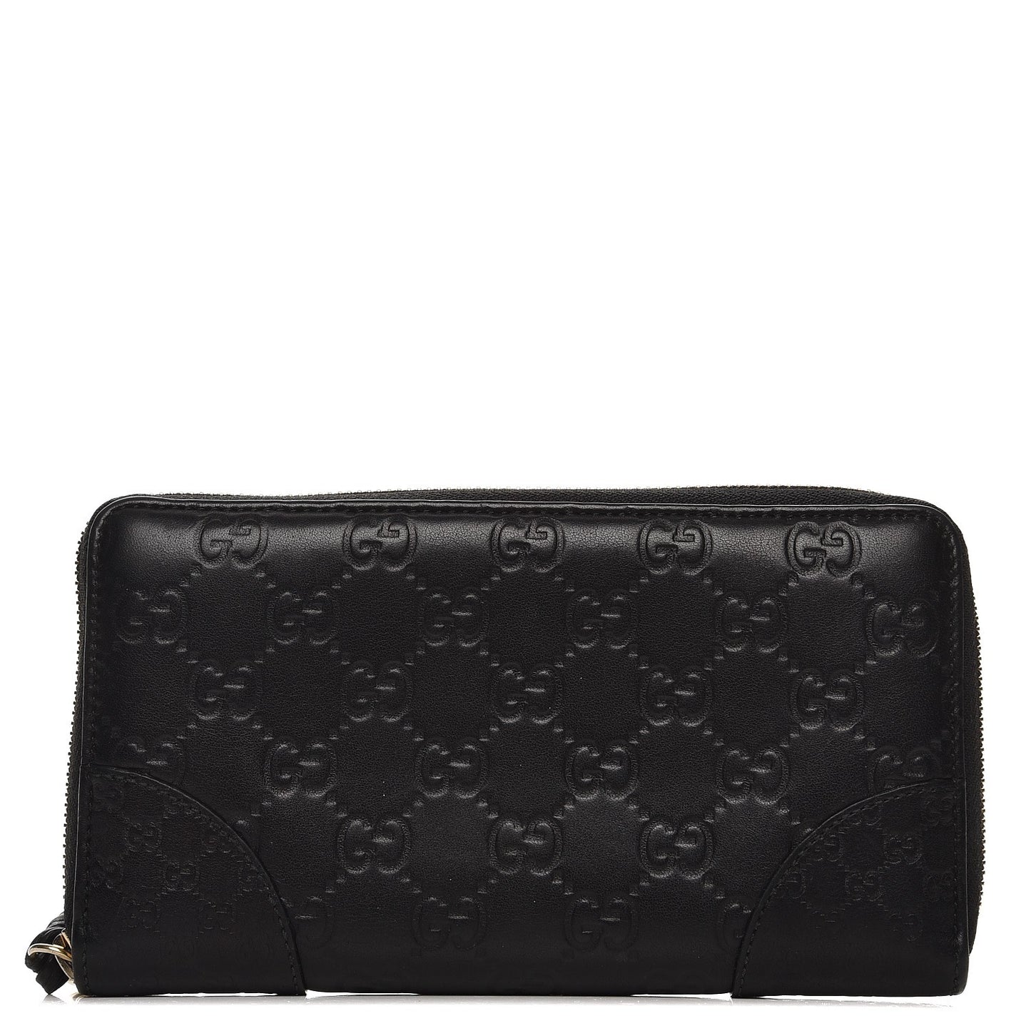 Guccissima Signature Microguccissima Bree Zip Around Wallet Black