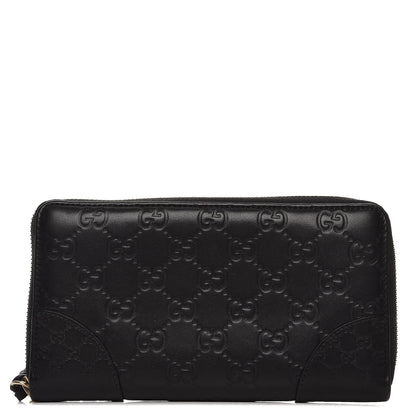 Gucci Guccissima Signature Microguccissima Bree Zip Around Wallet Black 1 of 8