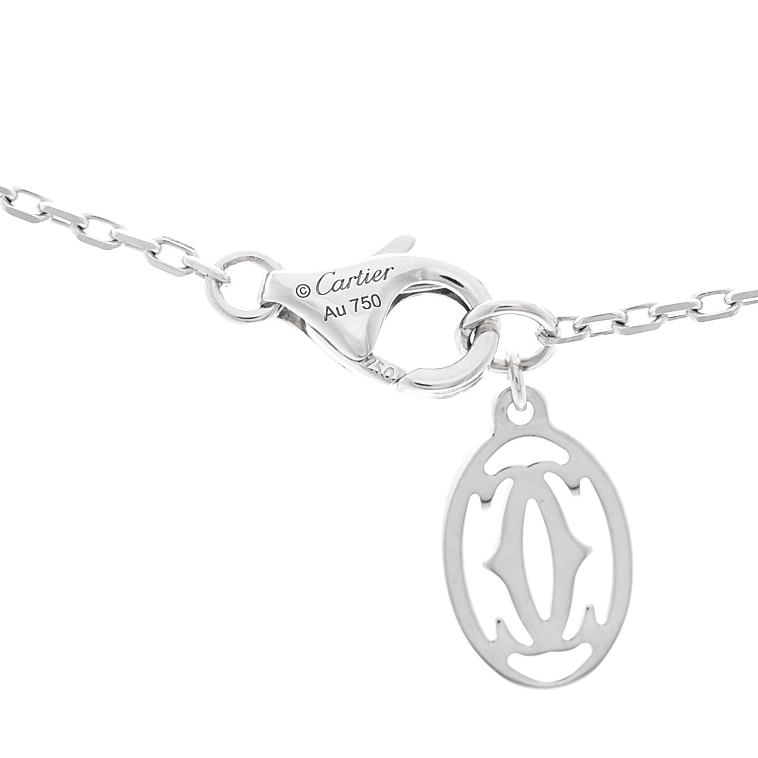 Cartier 18K White Gold Diamond SM D'Amour Pendant Necklace 4 of 5