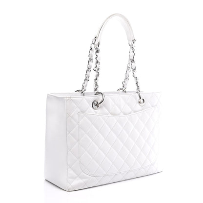 Chanel Caviar Quilted Grand Shopping Tote GST White 2 of 8