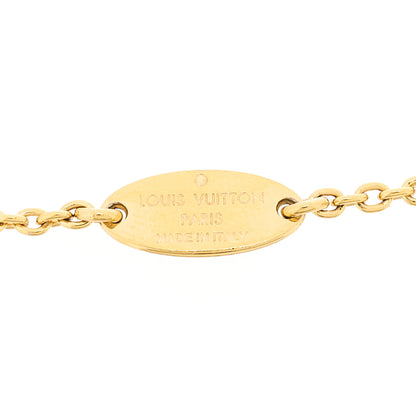 Louis Vuitton Metal Crystal Loulougram Bracelet Gold 4 of 6