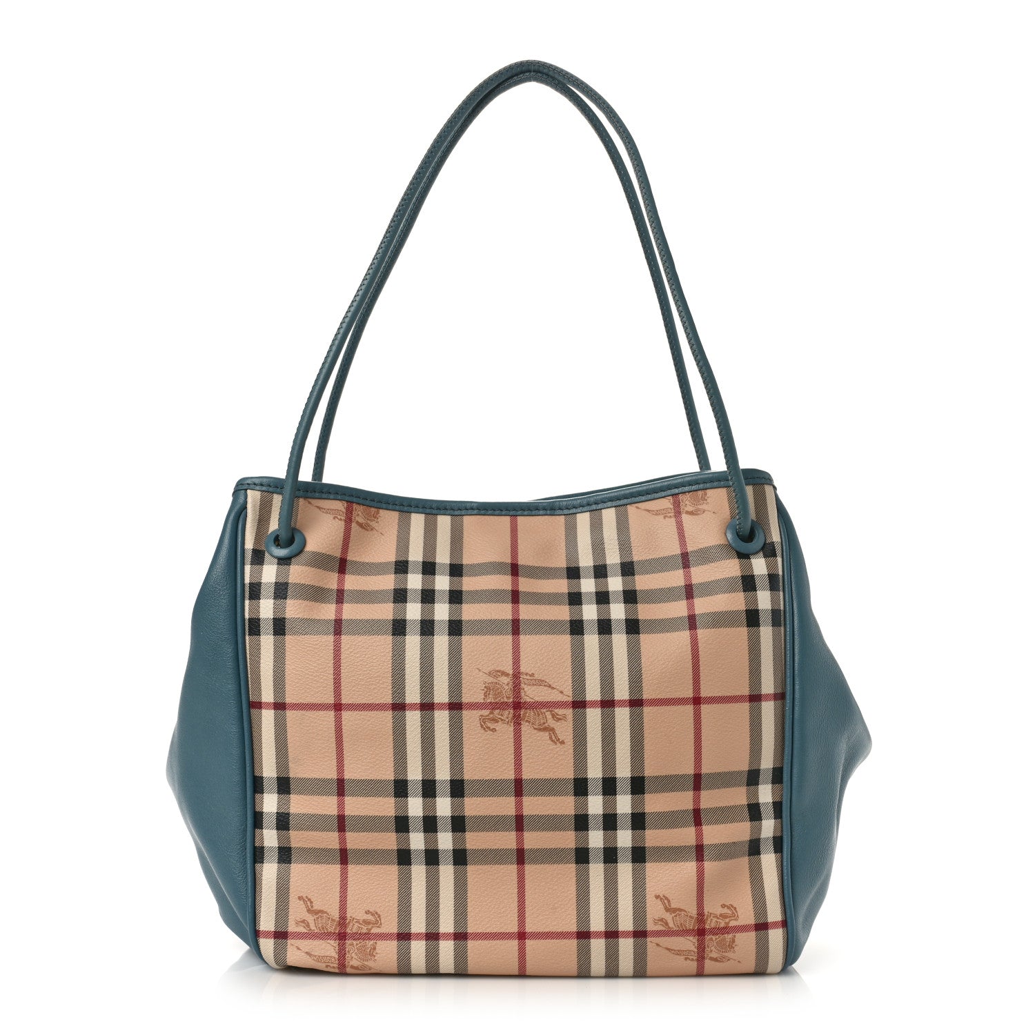 Burberry Haymarket Check Small Knots Canterbury Tote Blue 1 of 9