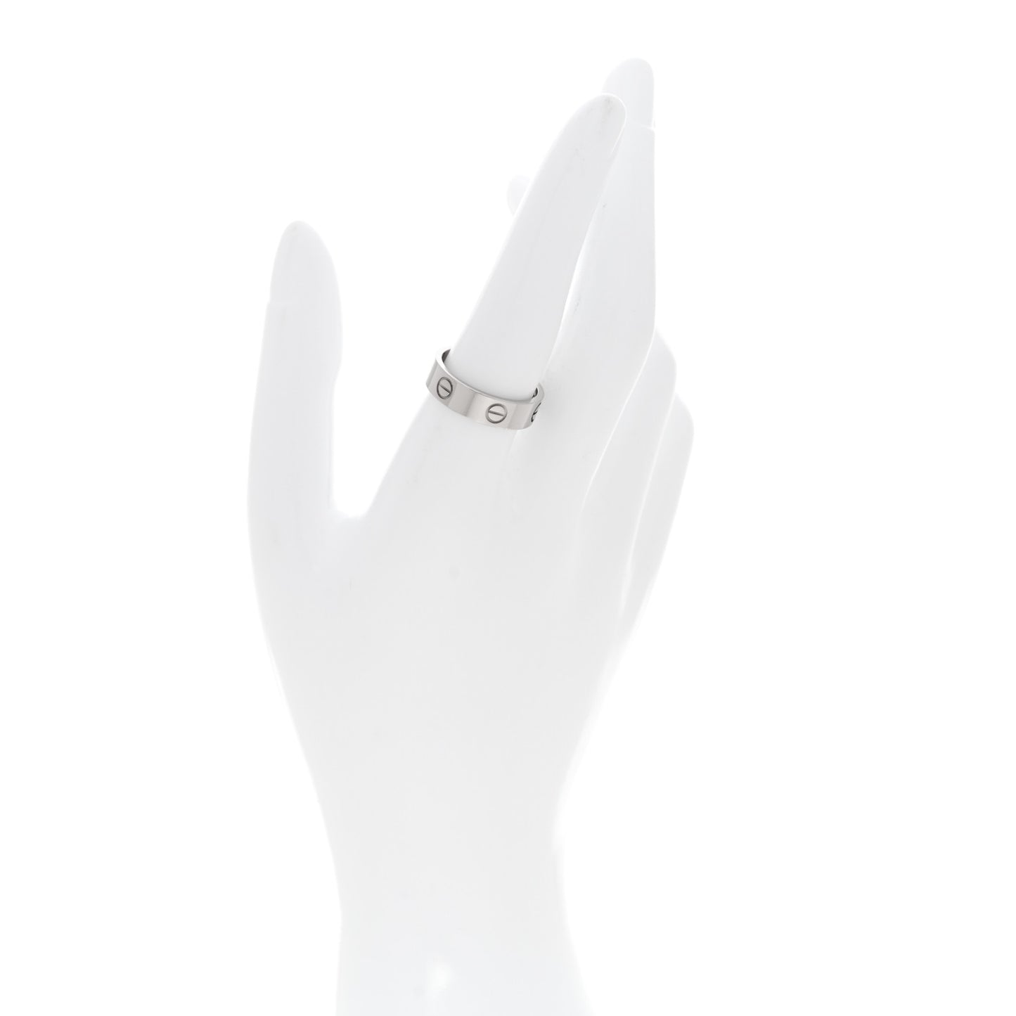 18K White Gold 5.5mm LOVE Ring 57 8