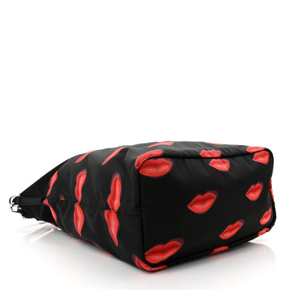 Prada Tessuto Nylon Lips Tote Black 4 of 10