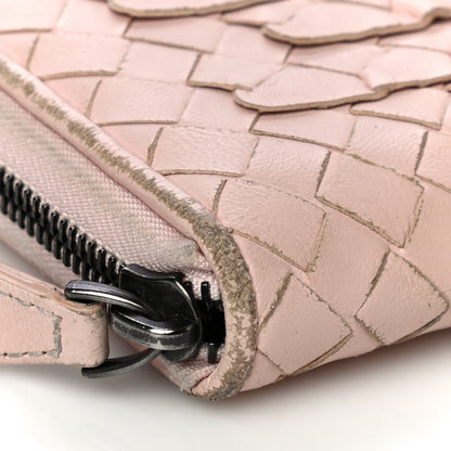 Bottega Veneta Nappa Intrecciato Zip Around Wallet Petal Pink 3 of 36
