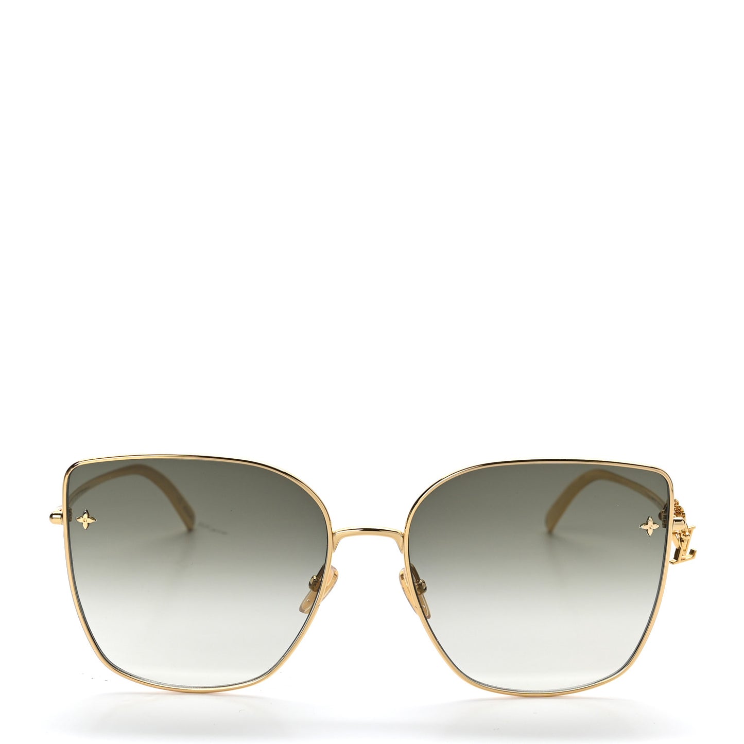 Metal LV Charm Cat Eye Sunglasses Z1720U Gold