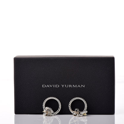 David Yurman Sterling Silver 18K Yellow Gold Cable Classics Doorknocker Earrings 6 of 6
