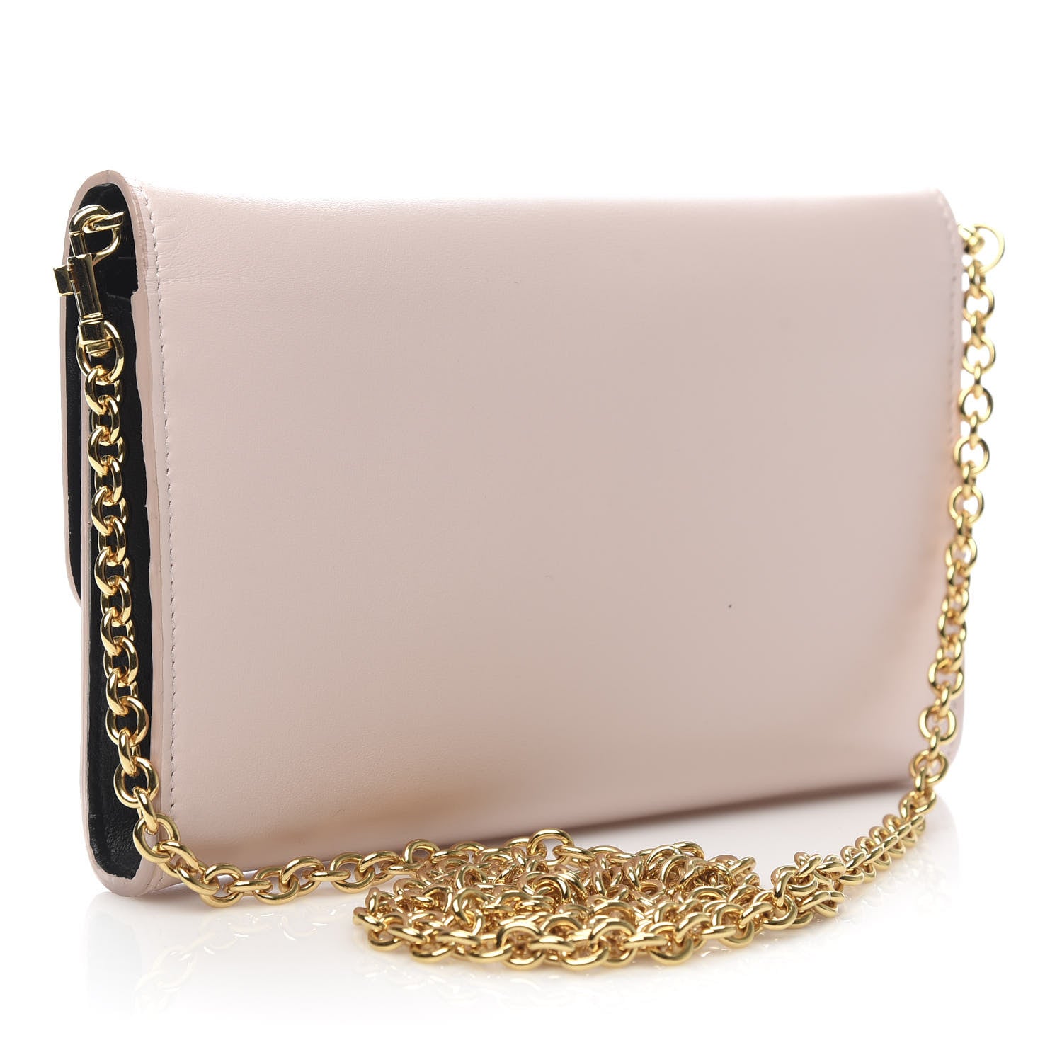 Dolce & Gabbana Vitello Embroidered Amore Wallet On Chain Light Pink 4 of 10