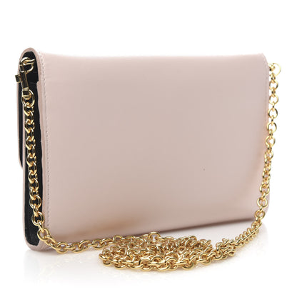 Dolce & Gabbana Vitello Embroidered Amore Wallet On Chain Light Pink 4 of 10
