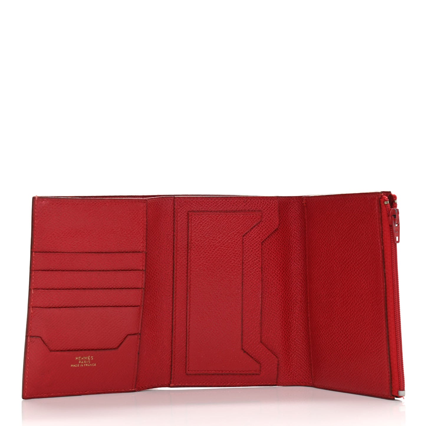 Courchevel Tri-Fold Compact Wallet Rouge Vif