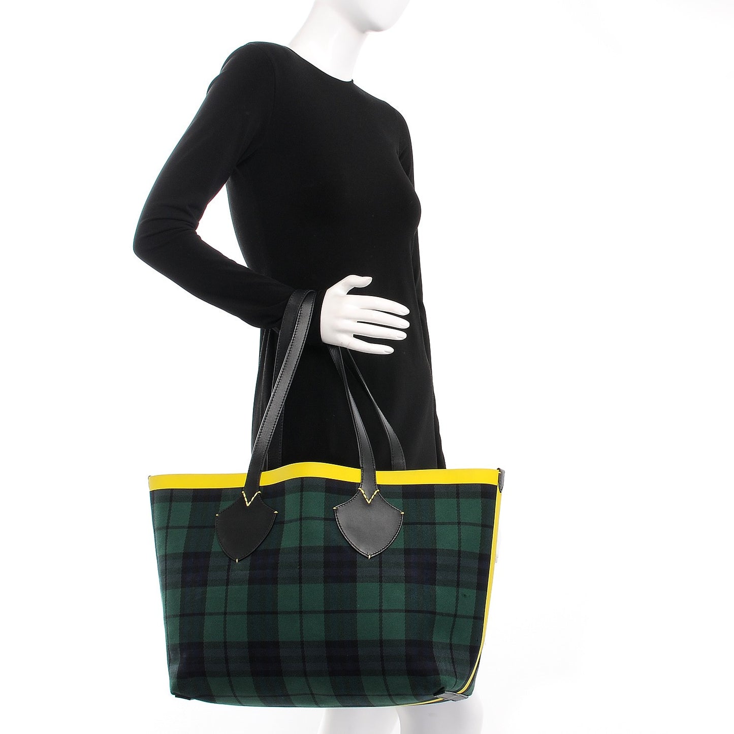 Vintage Check Medium The Giant Reversible Tote Racing Green Cobalt Blue