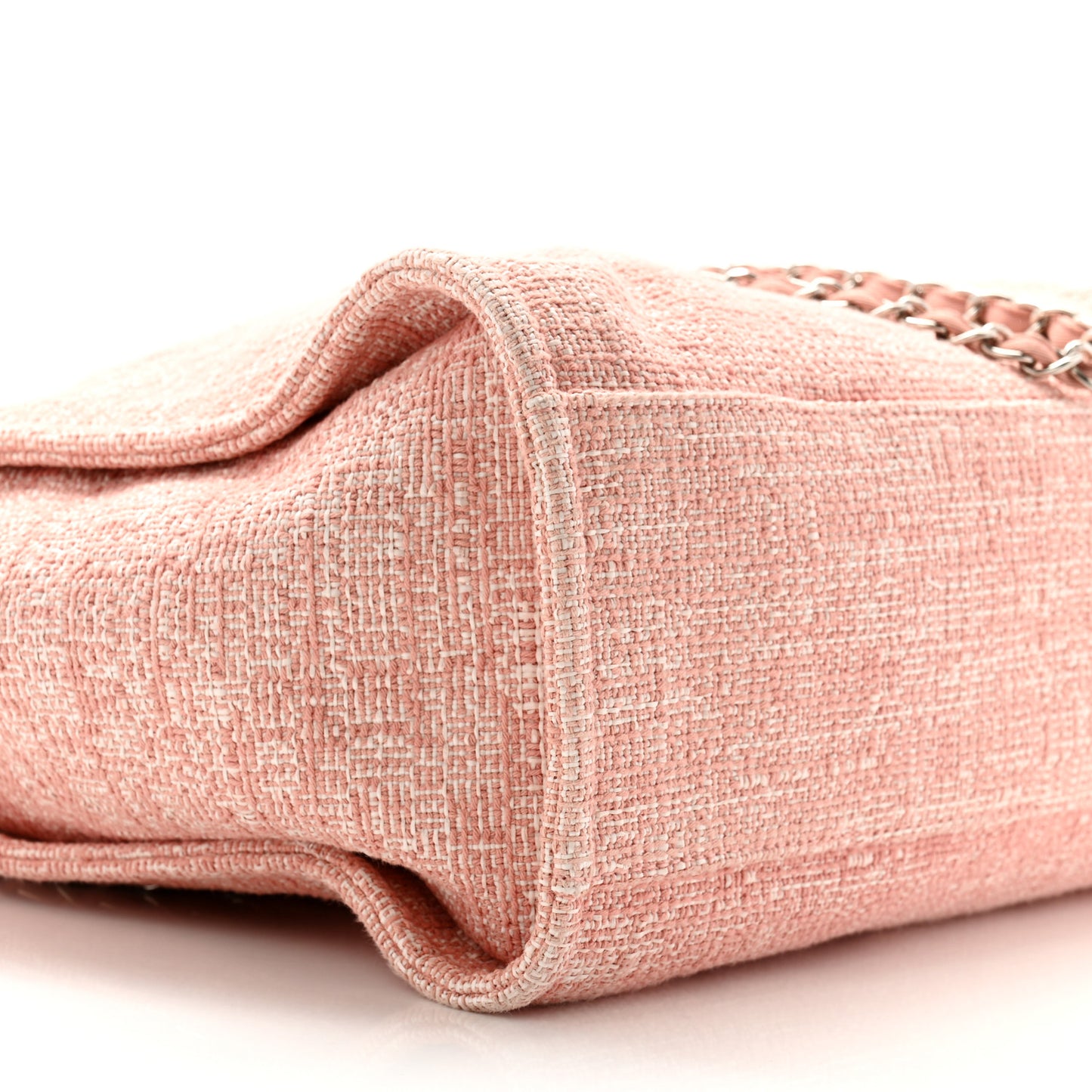 Straw Lurex Large Deauville Tote Pink