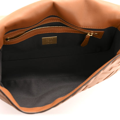 Fendi Nappa FF 1974 Embossed Baguette Brandy 5 of 12