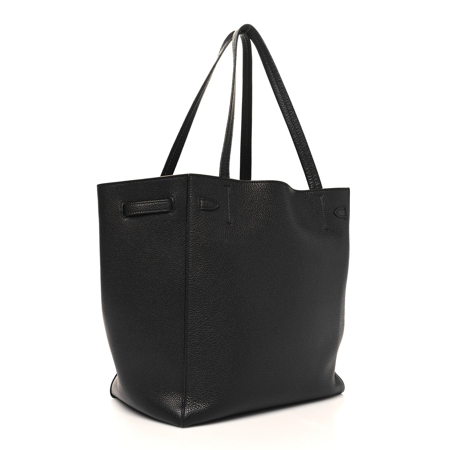 Soft Grained Calfskin Small Belt Cabas Phantom Black