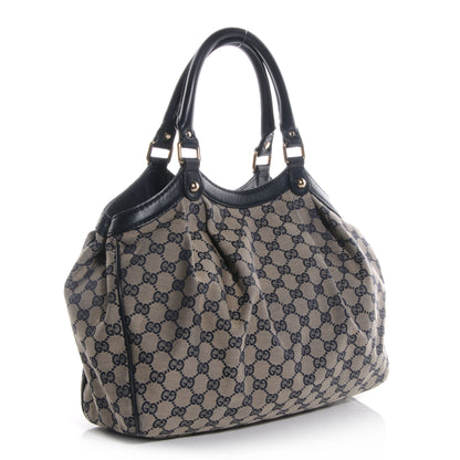 Gucci Monogram Medium Sukey Tote Navy 3 of 8